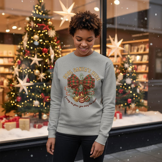 Vintage Plaid Bow Christmas Sweatshirt – Party, Gift & Secret Santa