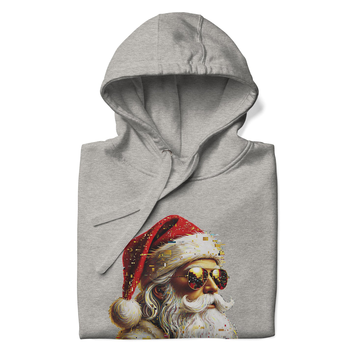 Cool Santa Claus Hoodie – Unisex Premium Christmas Gray Pullover