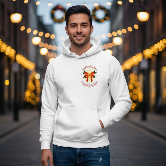 Glowing Mistletoe Bow Christmas Hoodie – Warm, Soft, Gift-Ready