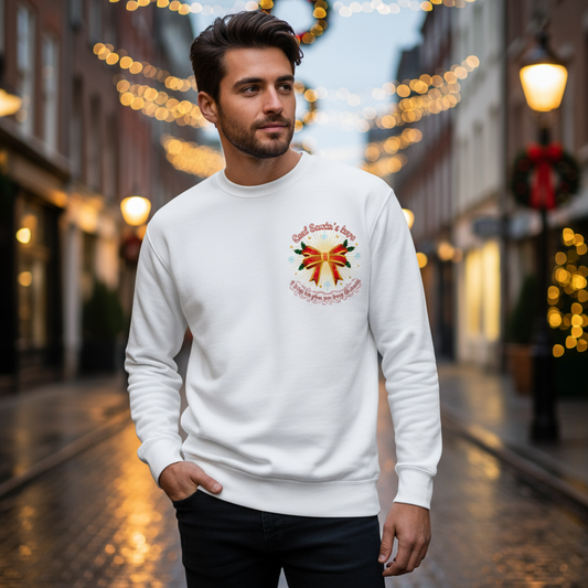 Glowing Mistletoe Bow Christmas Sweatshirt – Snug & Festive
