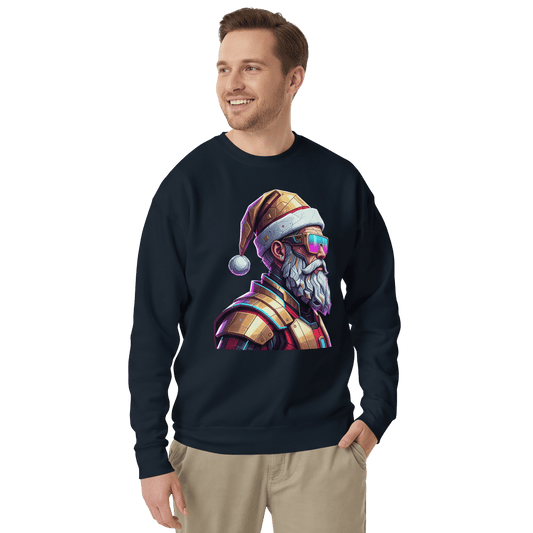 Cyber Santa Christmas Sweatshirt – Unisex Crewneck for Holiday Parties & Gifts