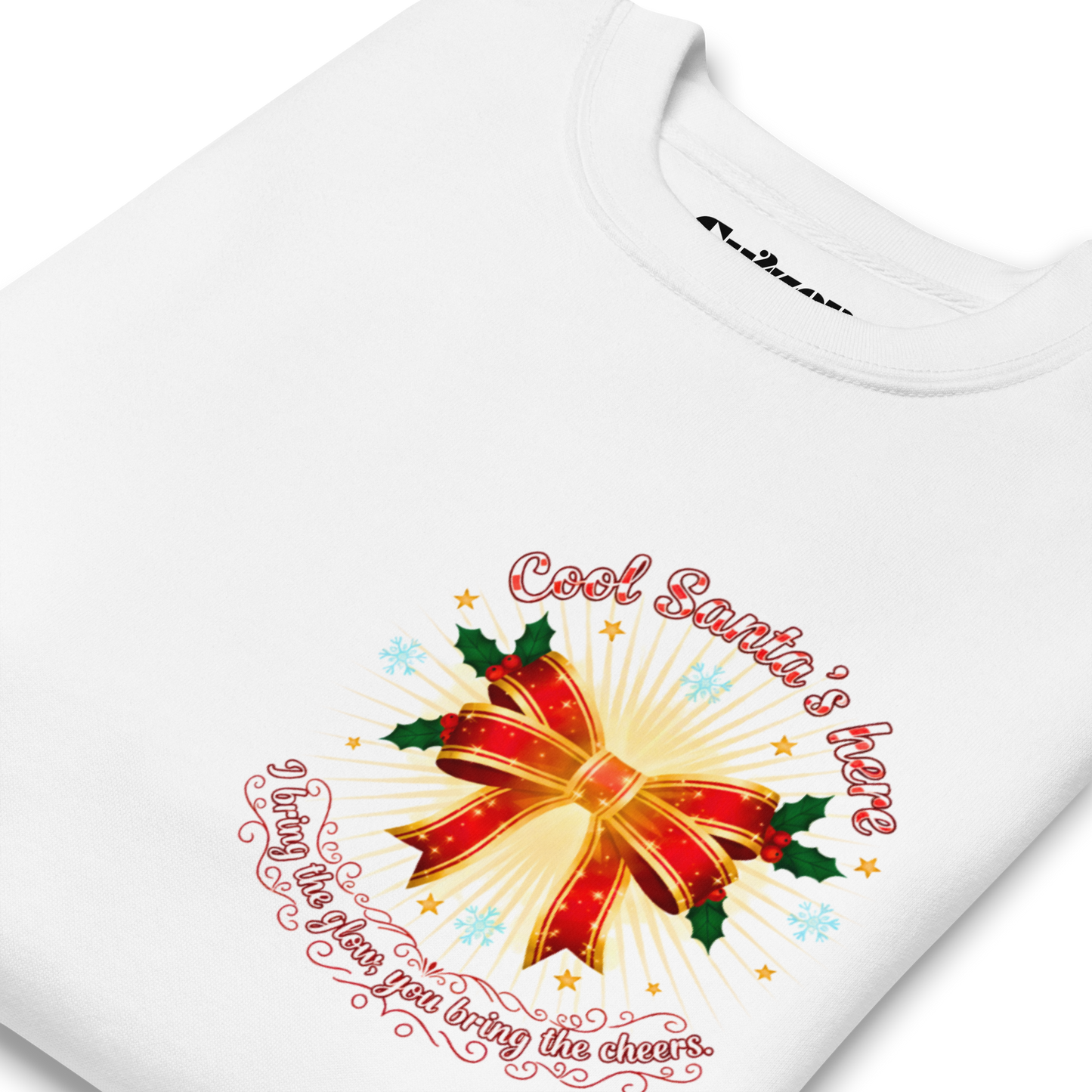 Glowing Mistletoe Bow Christmas Sweatshirt – Snug & Festive