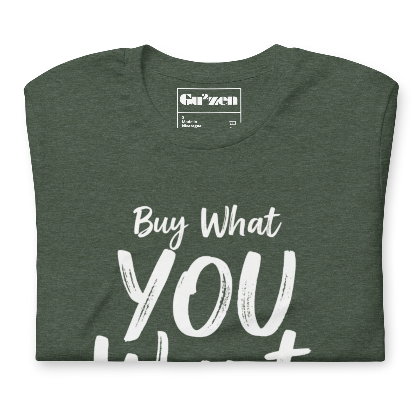 Minimalist Statement Tee – Buy What You Want, Not What They Say