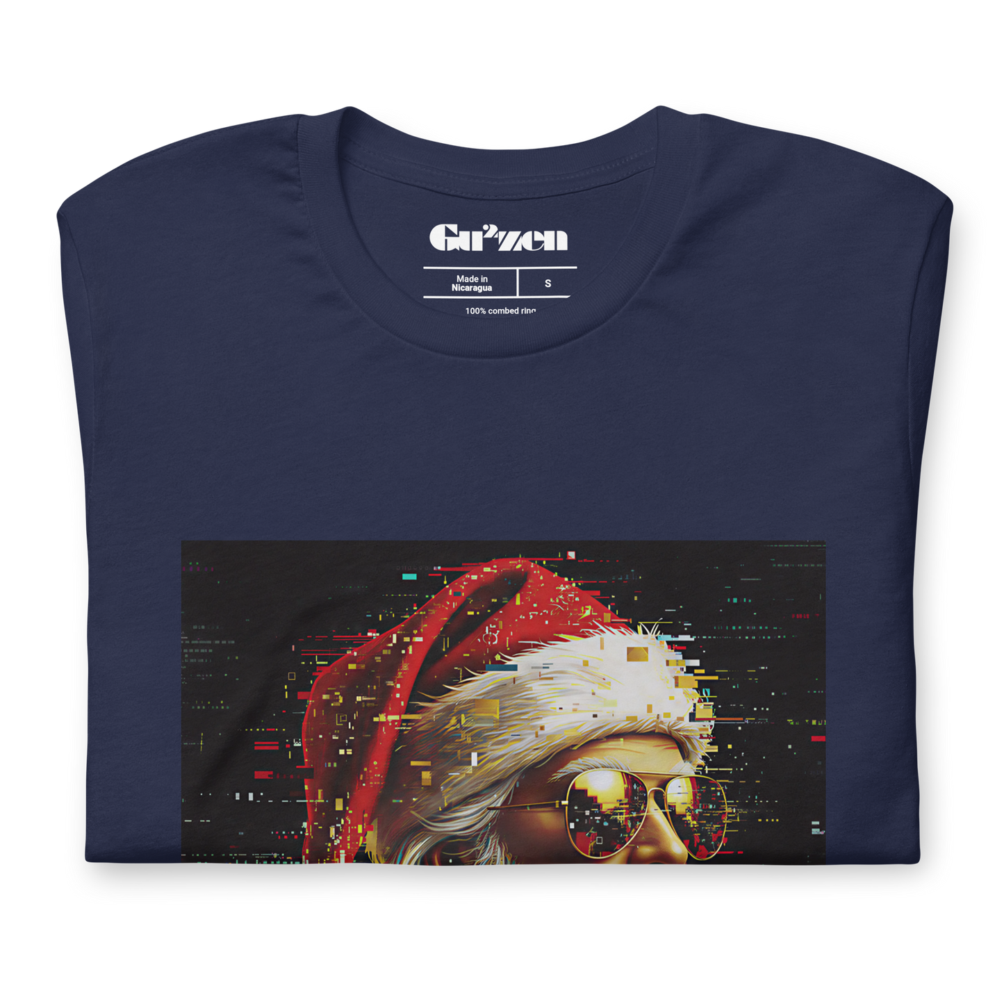 Glitch Santa Christmas T-Shirt – Unisex Graphic Tee, Party Showstopper & Gift Win