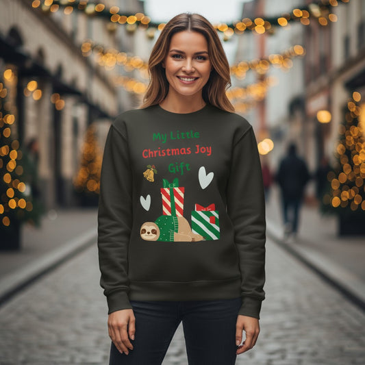 Sloth Christmas Joy Sweatshirt – Secret Santa & Party Cozy Gift