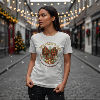 Plaid Bow Christmas Tee – Party Perfect, Gift & Secret Santa