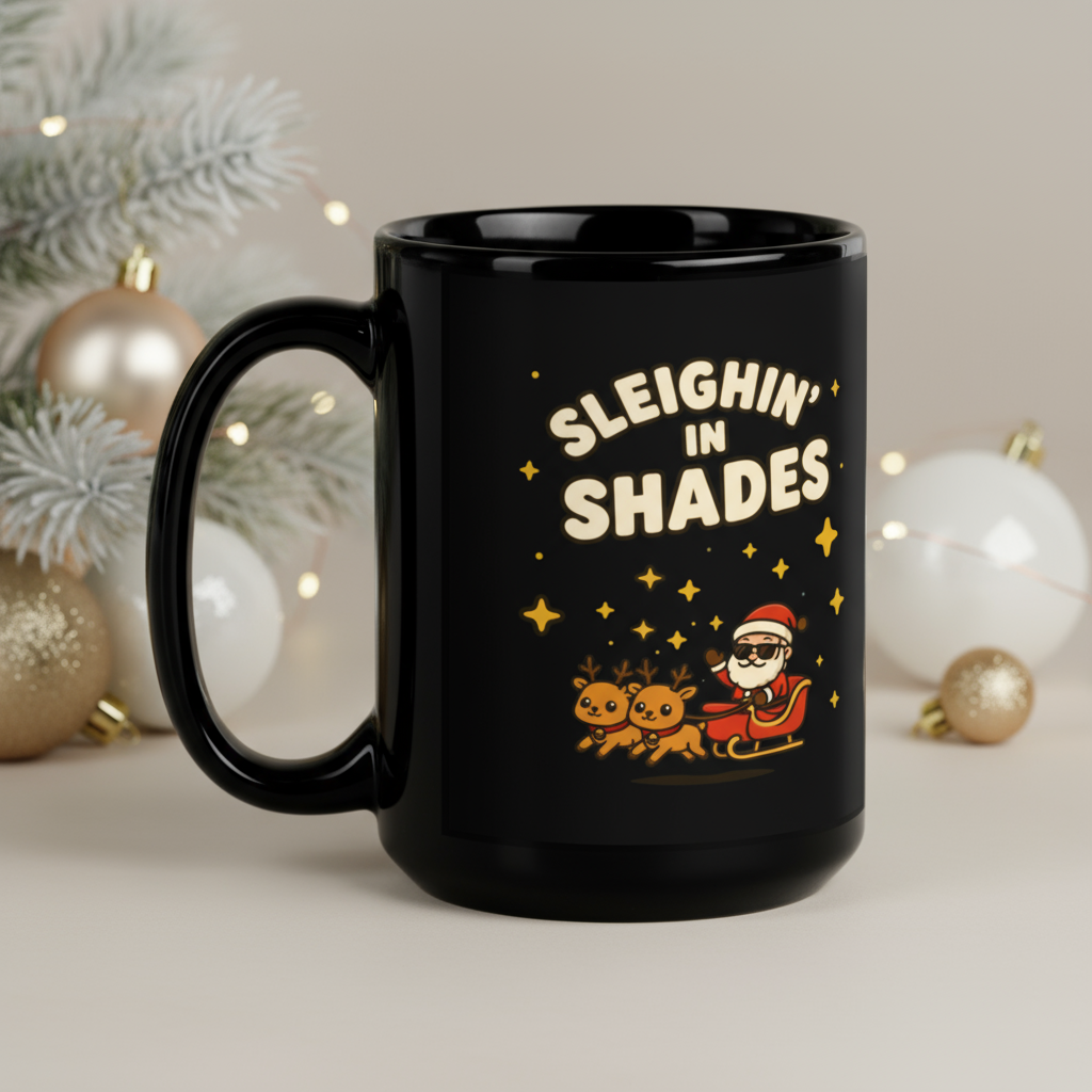 Sleighin’ in Shades Christmas Mug – Perfect Secret Santa Gift