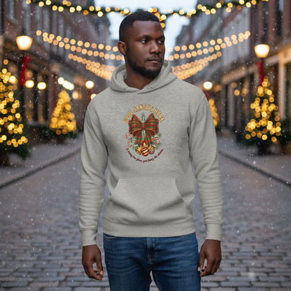 Cool Santa Plaid Bow Christmas Hoodie – Party, Gift & Secret Santa