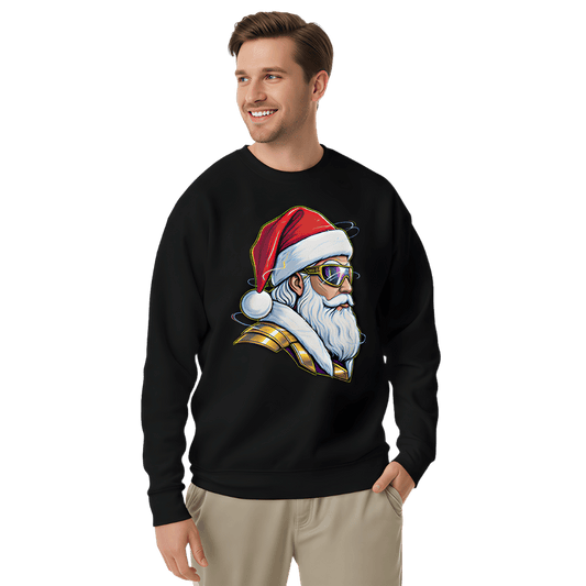 Futuristic Santa Crewneck Sweatshirt  Christmas Party Outfit & Secret Santa Gift