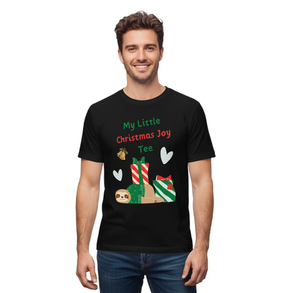Sloth Christmas Joy Tee – Cozy Party & Secret Santa Gift