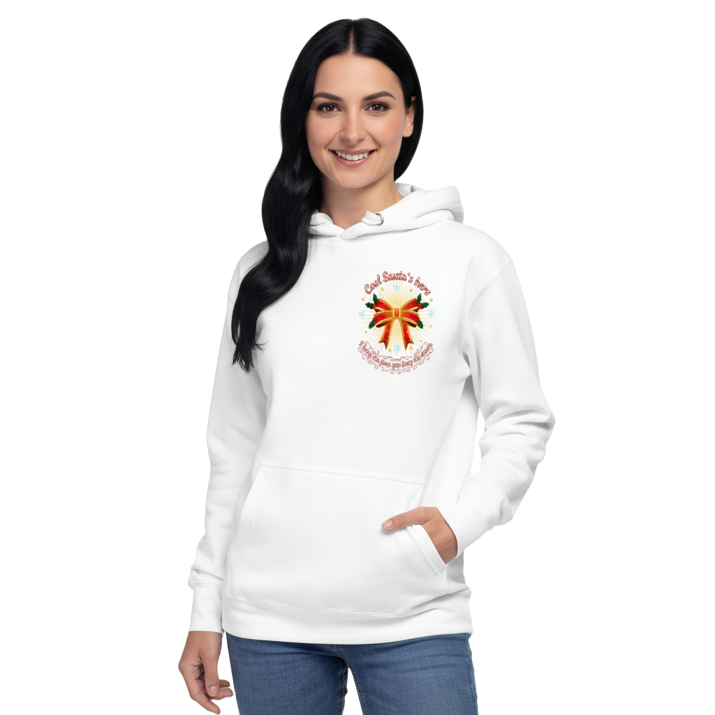 Glowing Mistletoe Bow Christmas Hoodie – Warm, Soft, Gift-Ready