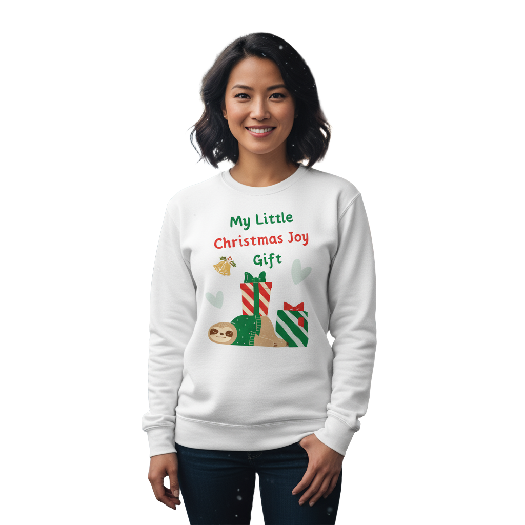 Sloth Christmas Joy Sweatshirt – Party Cozy & Secret Santa Gift