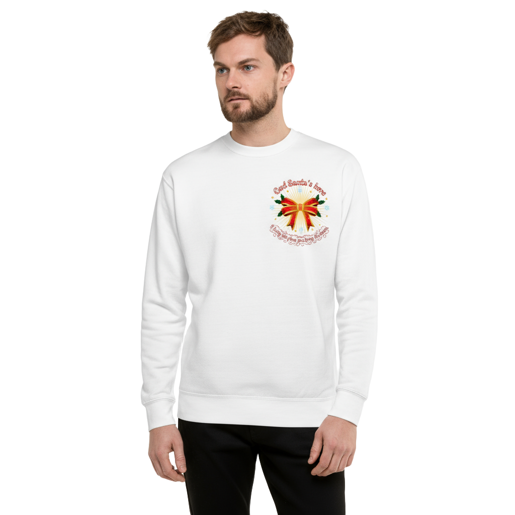 Glowing Mistletoe Bow Christmas Sweatshirt – Snug & Festive