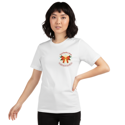 Glowing Mistletoe Bow Christmas Tee – Cozy & Gift-Ready