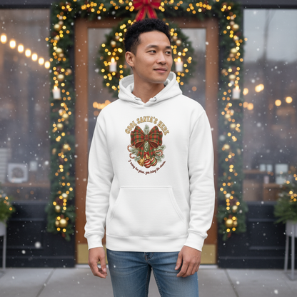 Cool Santa Plaid Bow Christmas Hoodie – Party, Gift & Secret Santa