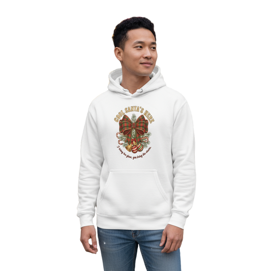 Cool Santa Plaid Bow Christmas Hoodie – Party, Gift & Secret Santa