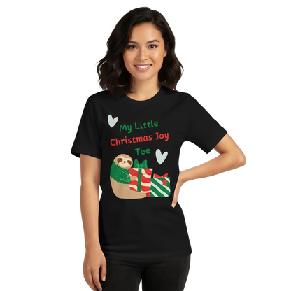 Sloth & Gifts Christmas Tee – Party Selfies & Secret Santa