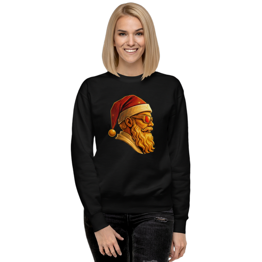 Cool Santa Christmas Sweatshirt – Unisex Crewneck for Holiday Parties & Gift