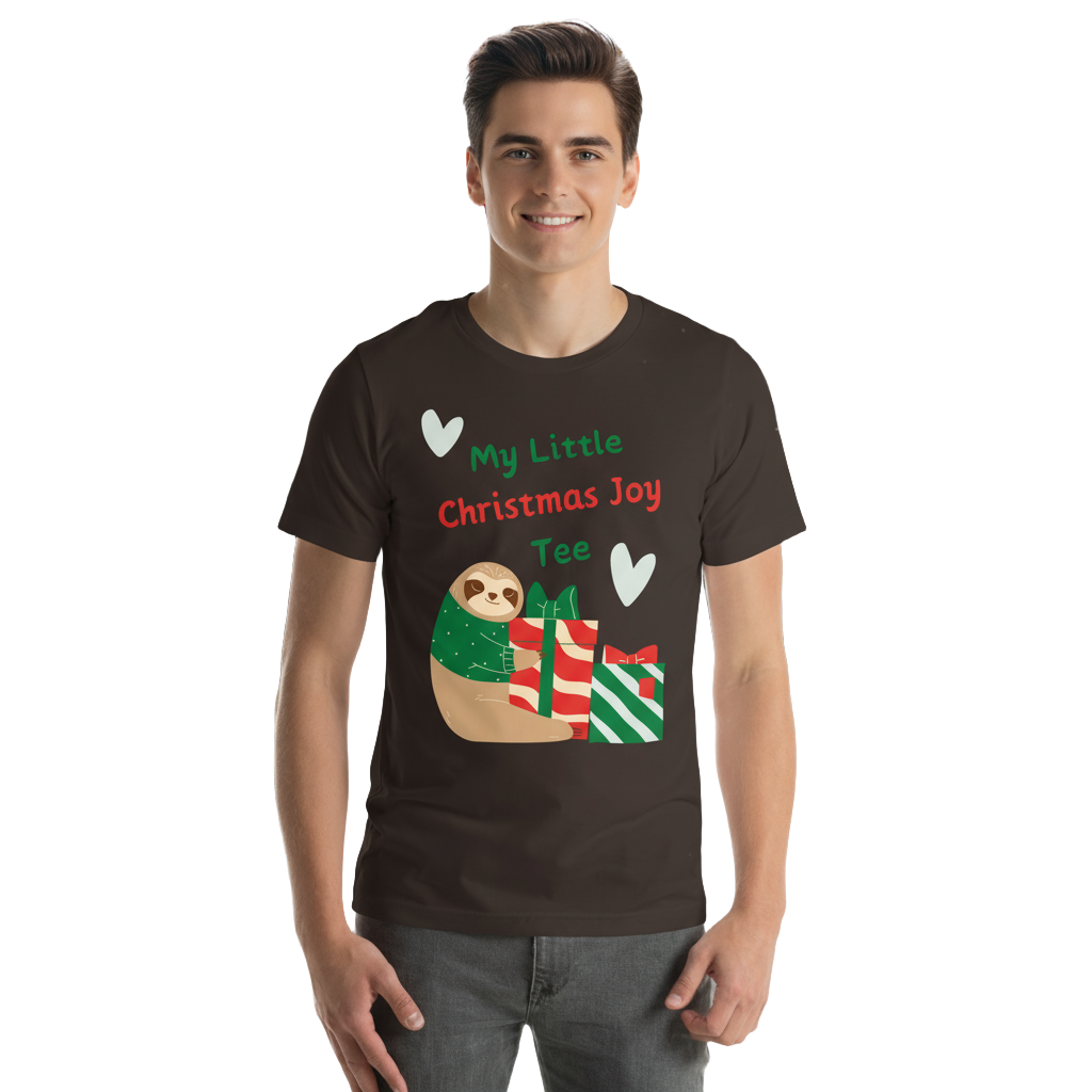 Sloth & Gifts Christmas Tee – Party Selfies & Secret Santa