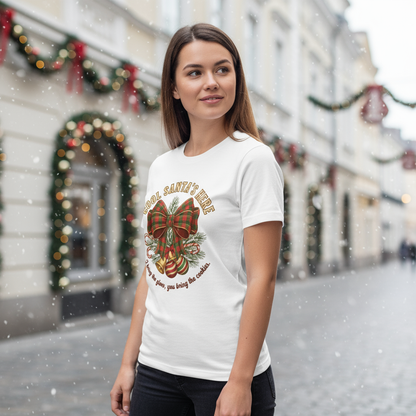 Plaid Bow Christmas Tee – Party Perfect, Gift & Secret Santa