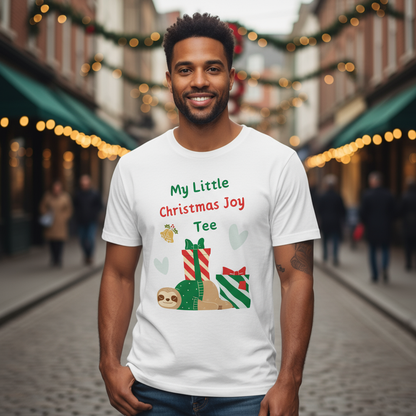 Sloth Christmas Joy Tee – Party Fun & Secret Santa Gift