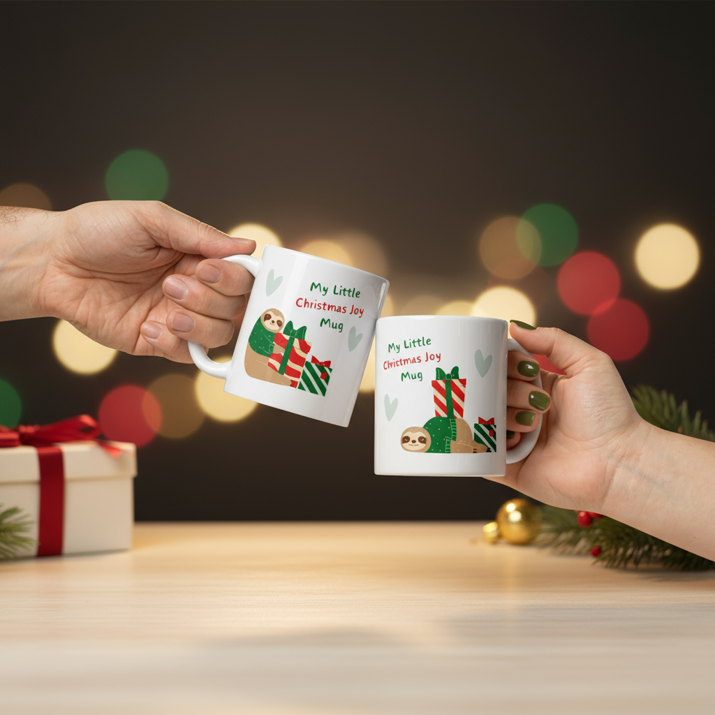 Sloth & Gifts Christmas Mug – Cute Holiday Coffee Cup