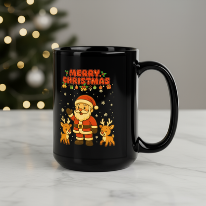 Santa & Reindeer Christmas Mug for Party / Secret Santa Gift