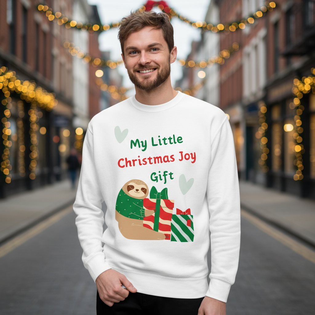 Sloth & Gifts Christmas Sweatshirt – Cozy Party & Secret Santa