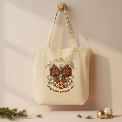 Cool Santa Christmas Tote Bag – Party Carryall & Secret Santa Gift