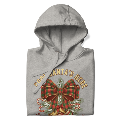 Cool Santa Plaid Bow Christmas Hoodie – Party, Gift & Secret Santa