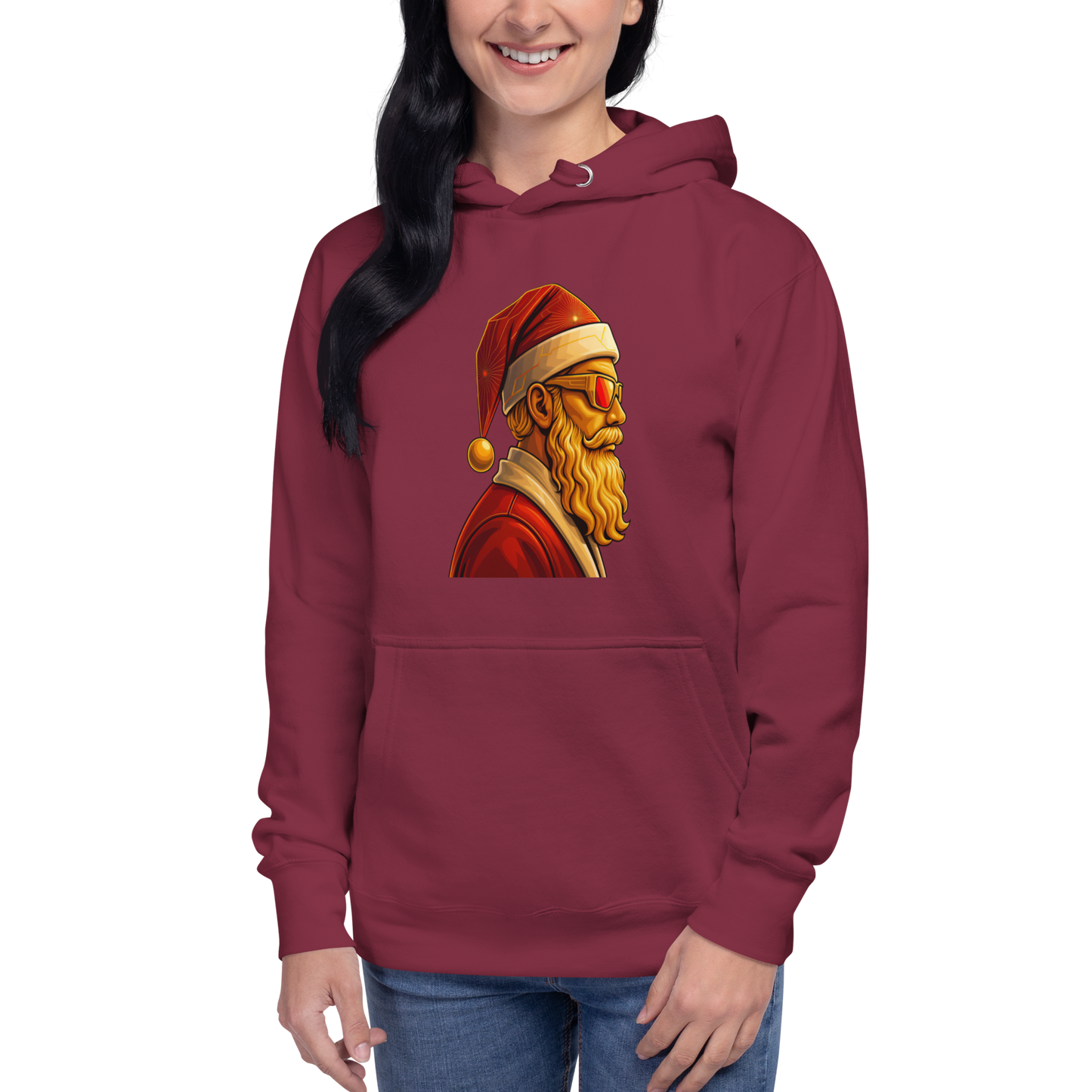 Cool Santa Graphic Hoodie – Unisex Christmas Streetwea