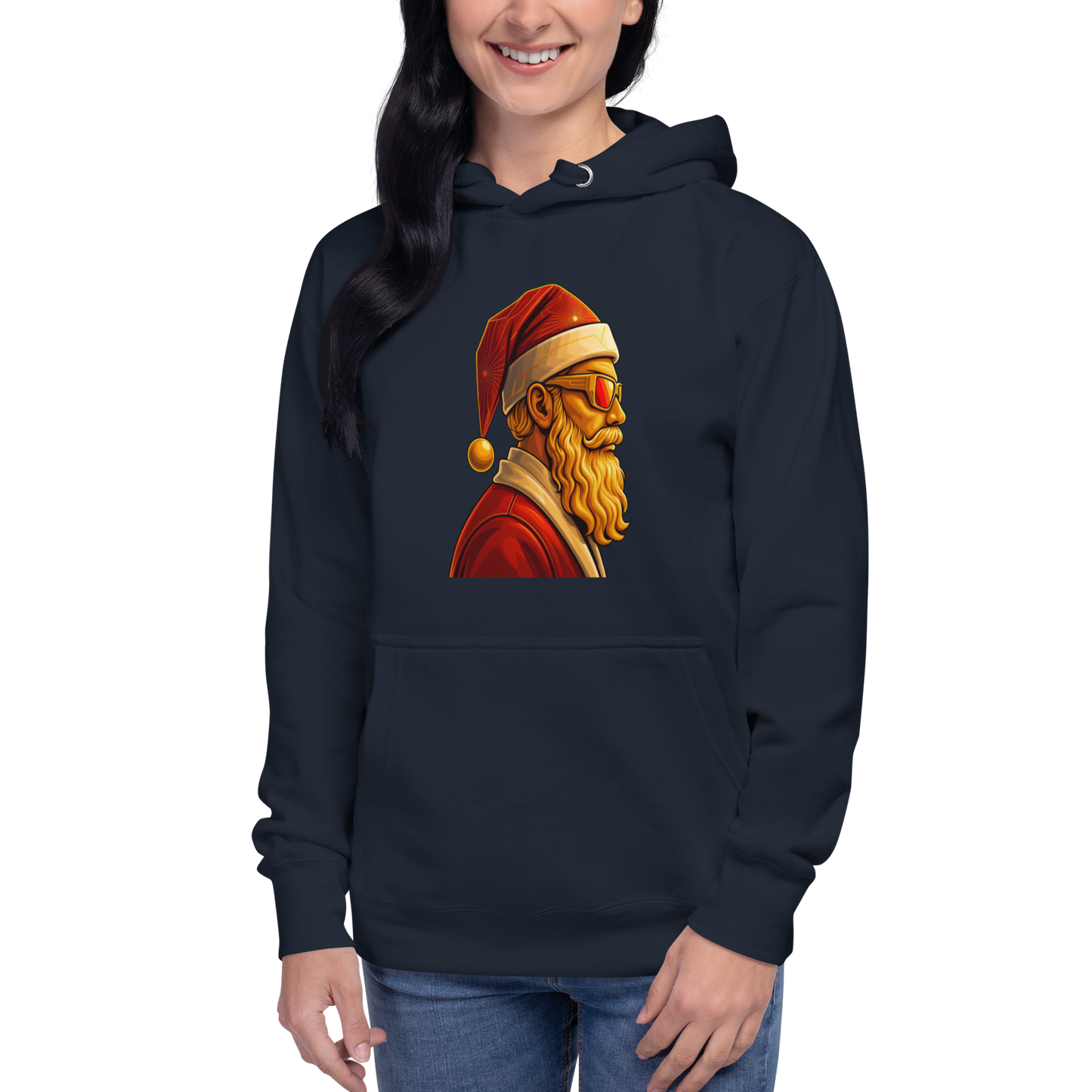 Cool Santa Graphic Hoodie – Unisex Christmas Streetwea