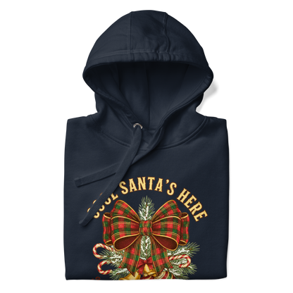 Cool Santa Plaid Bow Christmas Hoodie – Party & Secret Santa