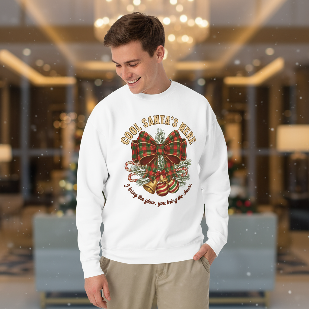 Vintage Plaid Bow Christmas Sweatshirt – Party, Gift & Secret Santa