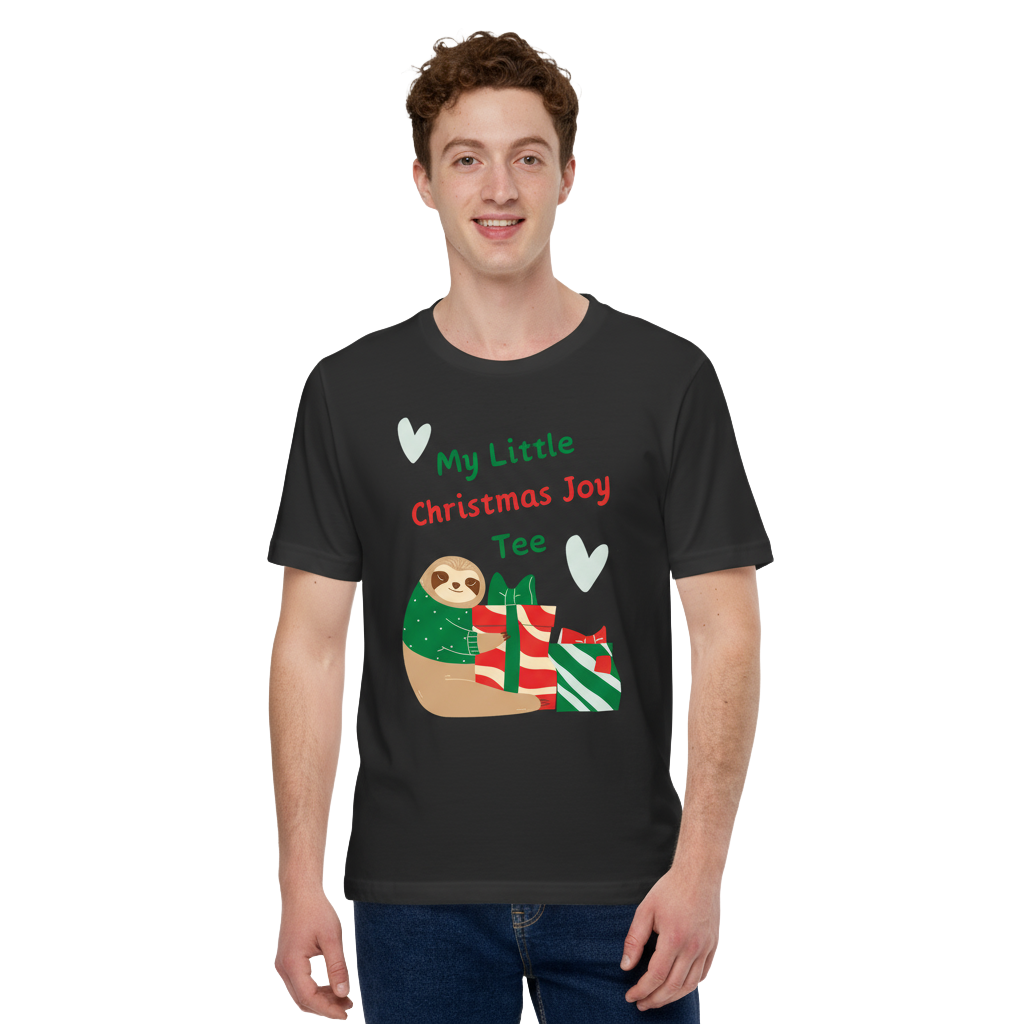 Sloth & Gifts Christmas Tee – Party Selfies & Secret Santa