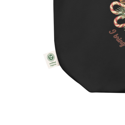 Plaid Bow Cool Santa Christmas Tote Bag: Party & Secret Santa Gift