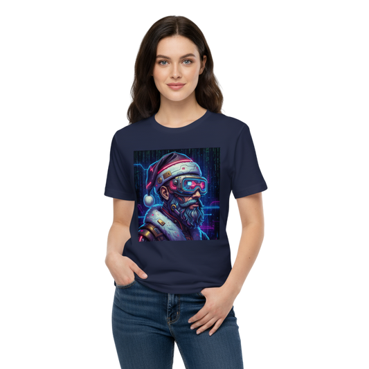 Cyberpunk Santa Christmas T-Shirt – Unisex Neon Graphic Tee | Party-Ready Gift