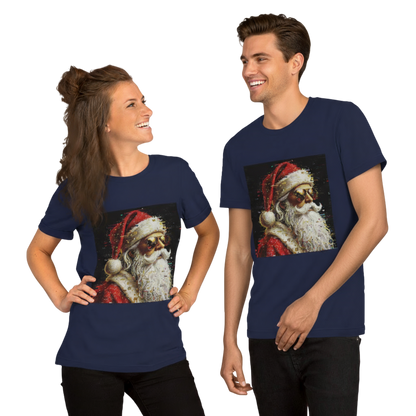 Glitch Santa Christmas T-Shirt – Unisex Graphic Tee, Party Showstopper & Gift Win