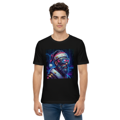 Cyberpunk Santa Christmas T-Shirt – Unisex Neon Graphic Tee | Party-Ready Gift