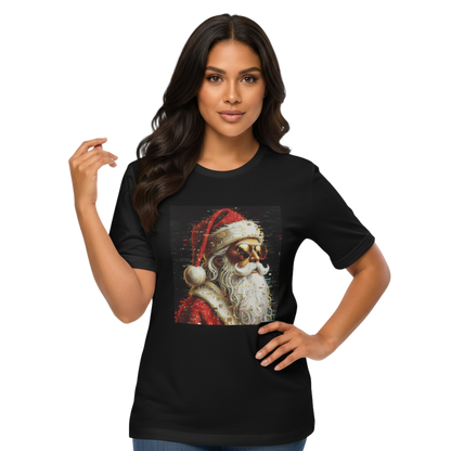 Glitch Santa Christmas T-Shirt – Unisex Graphic Tee, Party Showstopper & Gift Win