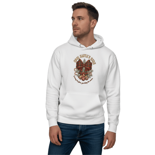 Cool Santa Plaid Bow Christmas Hoodie – Party, Gift & Secret Santa