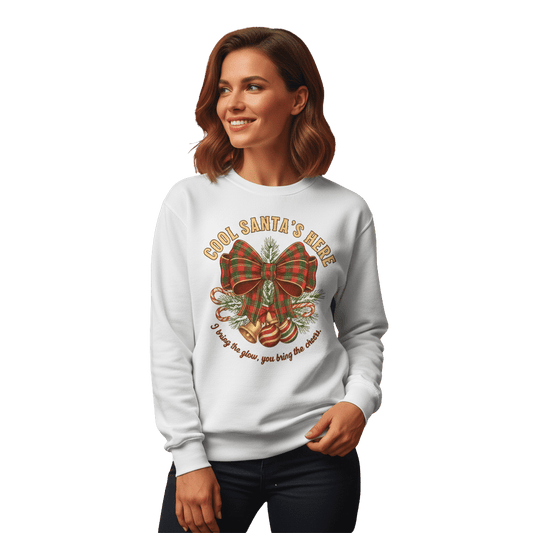 Vintage Plaid Bow Christmas Sweatshirt – Party, Gift & Secret Santa