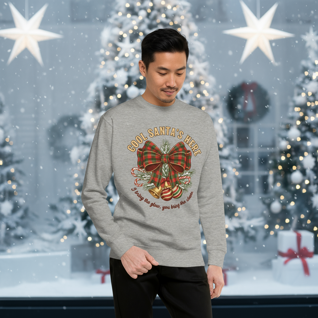 Vintage Plaid Bow Christmas Sweatshirt – Party, Gift & Secret Santa