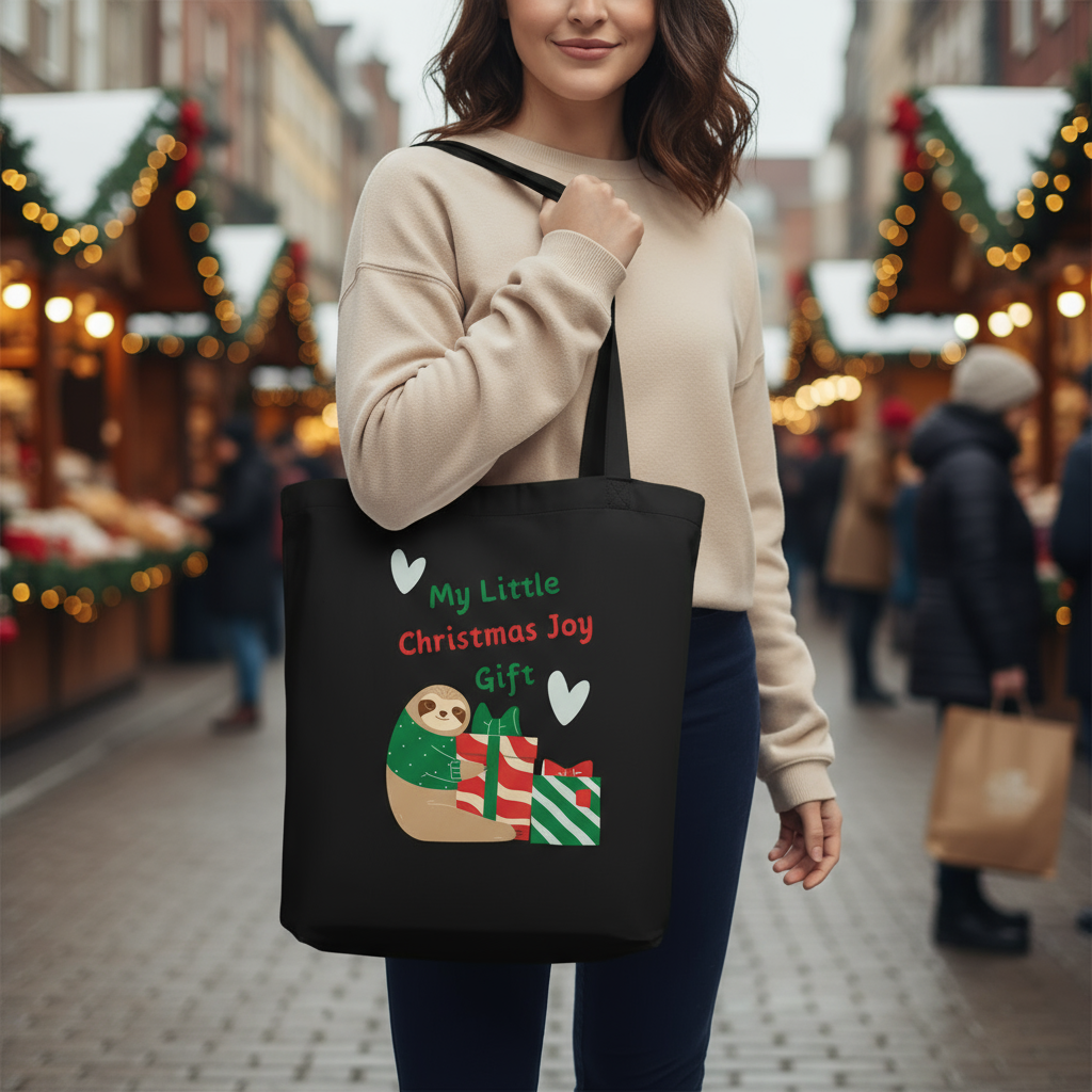 Sloth & Gifts Christmas Tote Bag – Cute Holiday Carryall