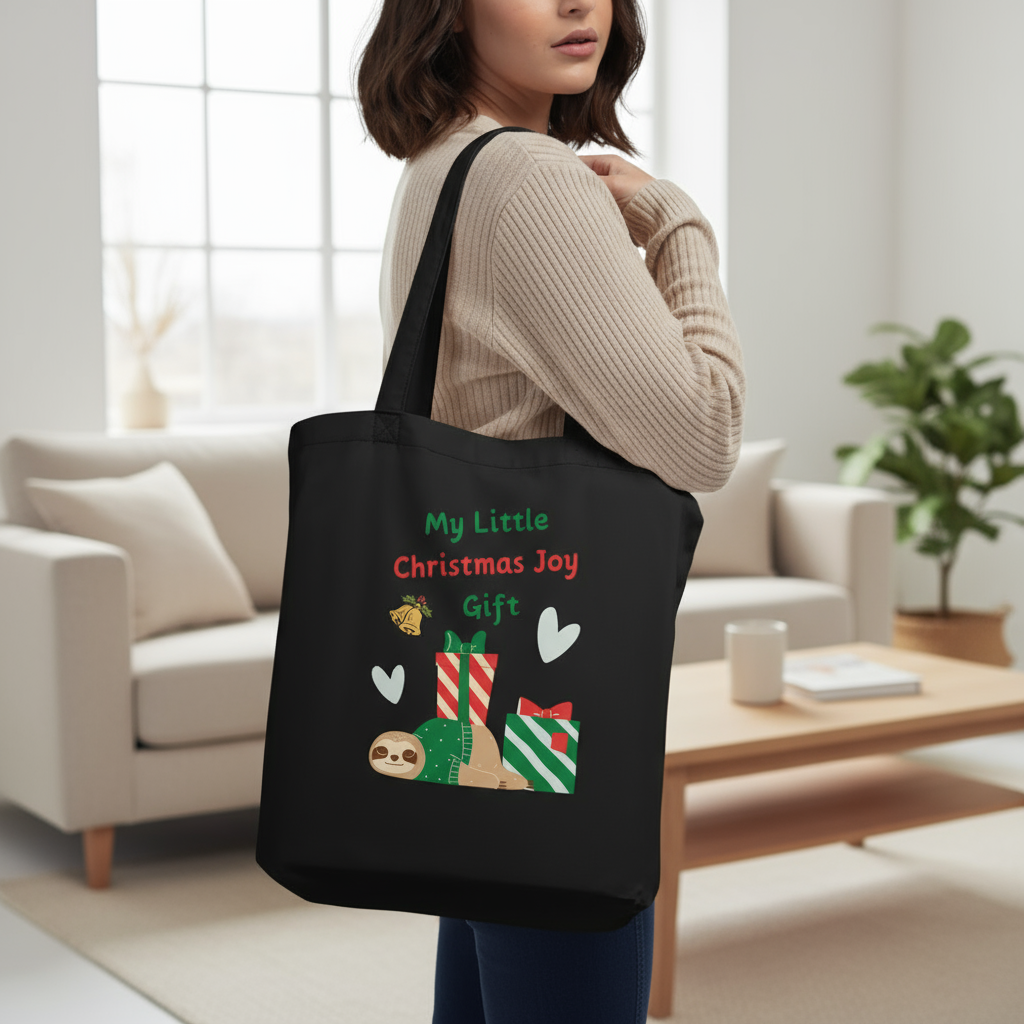 Sloth & Gifts Christmas Tote Bag – Cute Holiday Carryall
