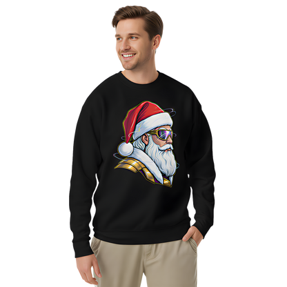 Futuristic Santa Crewneck Sweatshirt  Christmas Party Outfit & Secret Santa Gift