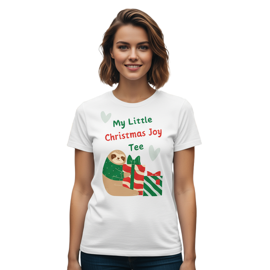Sloth & Gifts Christmas Tee – Party-Ready Secret Santa Top