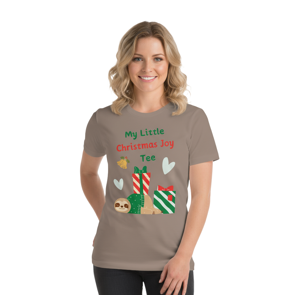 Sloth Christmas Joy Tee – Cozy Party & Secret Santa Gift