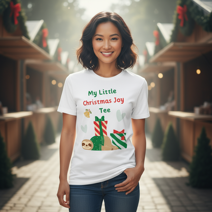 Sloth Christmas Joy Tee – Party Fun & Secret Santa Gift
