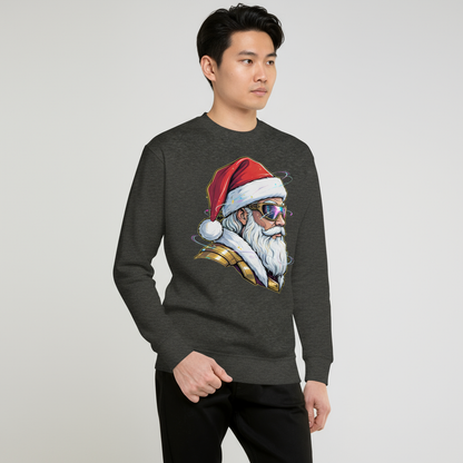 Futuristic Santa Crewneck Sweatshirt  Christmas Party Outfit & Secret Santa Gift